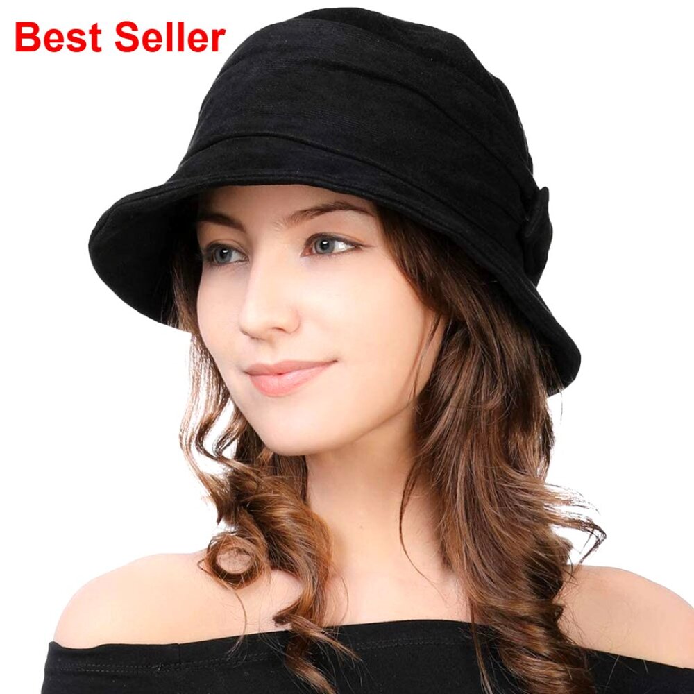 Polyester Blend Floppy Bucket Hat Packable Crusha… - image 1